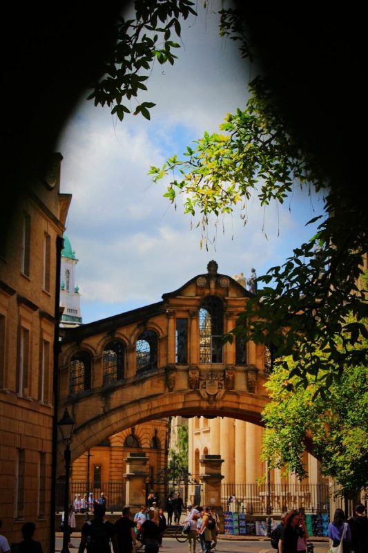 Bridge of sighs in oxford, england